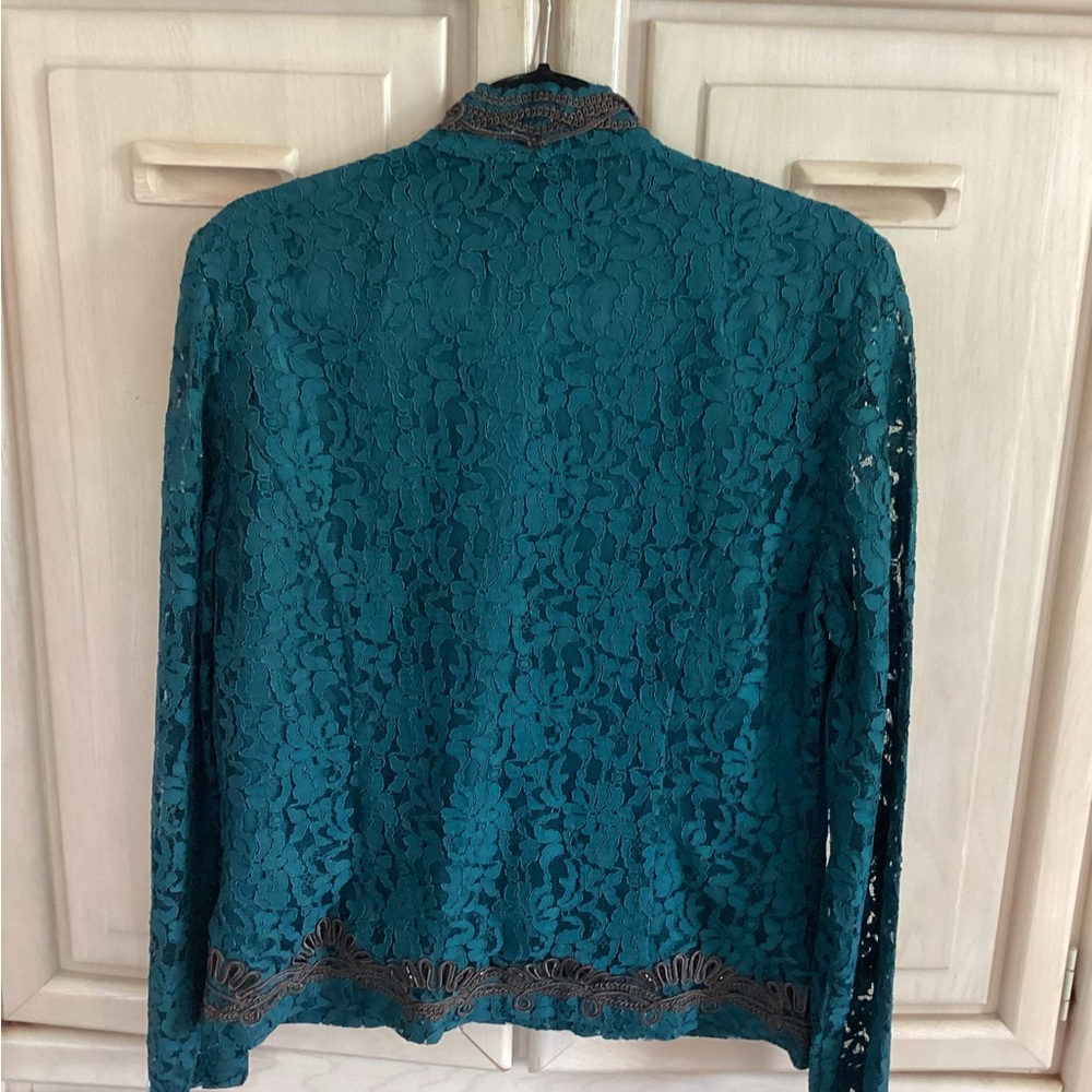 Vintage Coldwater Creek jacket NWOT Lace ,‎ embroidered - Picture 3 of 12